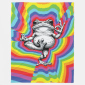 Zen Frog Masterpiece Fleecedecke (Vorderseite)