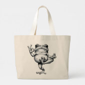 Zen Frog Masterpiece Jumbo Stoffbeutel (Rückseite)
