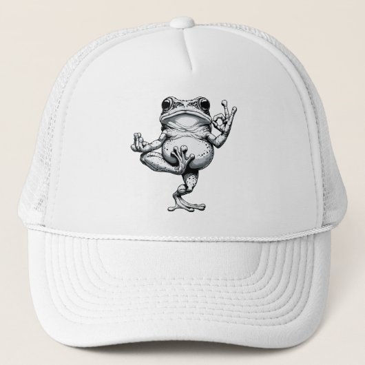 Zen Frog Masterpiece Truckerkappe (Vorderseite)