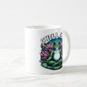 Zen Frog Meditation - Chill Out & Relax Kaffeetasse (VorderseiteRechts)