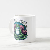 Zen Frog Meditation - Chill Out & Relax Kaffeetasse (Vorderseite Links)
