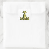 Zen Frog Quadratischer Aufkleber (Tasche)