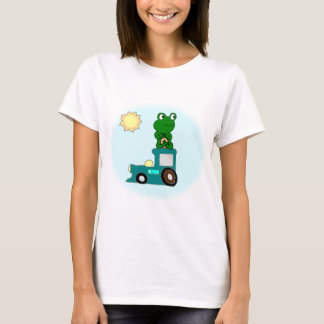 Zen Frog sitzend auf einem Zug T-Shirt