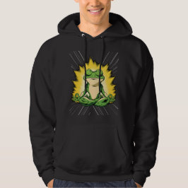 Zen Frosch Meditation Super Saiyan Glow Kunst Hoodie