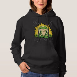 Zen Frosch Meditation Super Saiyan Glow Kunst Hoodie