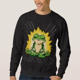 Zen Frosch Meditation Super Saiyan Glow Kunst Sweatshirt