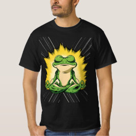 Zen Frosch Meditation Super Saiyan Glow Kunst T-Shirt