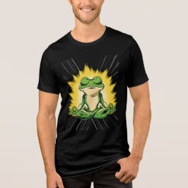 Zen Frosch Meditation Super Saiyan Glow Kunst Tri-Blend Shirt