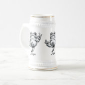 Zen Frosch Meisterwerk Bierglas (Vorderseite Links)