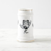 Zen Frosch Meisterwerk Bierglas (Mittel)