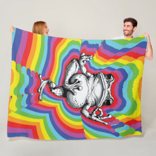 Zen Frosch Meisterwerk Fleecedecke