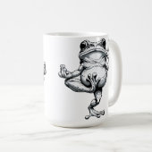 Zen Frosch Meisterwerk Kaffeetasse (VorderseiteRechts)
