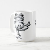 Zen Frosch Meisterwerk Kaffeetasse (Vorderseite Links)