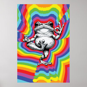 Zen Frosch Meisterwerk Poster