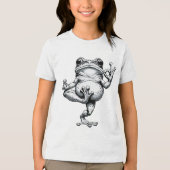 Zen Frosch Meisterwerk Tri-Blend Shirt (Vorderseite)