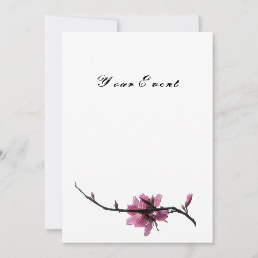 Zen Frühjahr/Orientale Flora All-Occasion Einladung (Vorderseite)