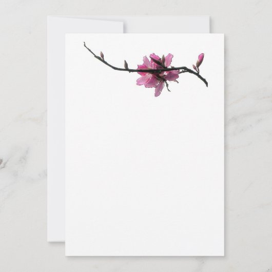 Zen Frühjahr/Orientale Flora All-Occasion Einladung (Rückseite)