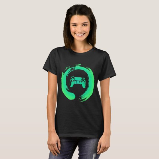 Zen Gamer Video Game Monk High Level Player E Spio T-Shirt (Vorne ganz)