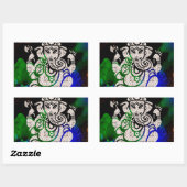 Zen Ganesh Rechteckiger Aufkleber (Blatt)