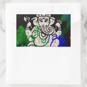 Zen Ganesh Rechteckiger Aufkleber (Tasche)