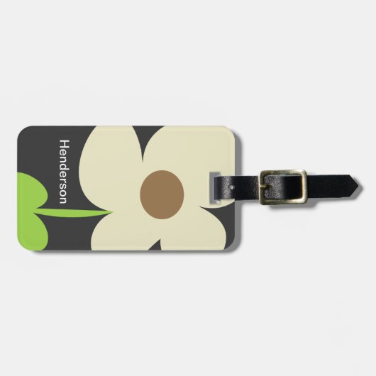 Zen-Gänseblümchen-personalisierter Gepäck-Umbau Gepäckanhänger (Vorderseite horizontal)