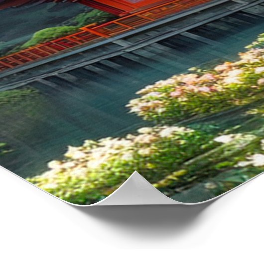 Zen Garden by Calm Pond Poster (Ecke)