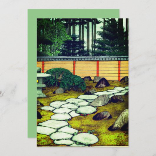 Zen Garden Feiertagskarte (Vorne/Hinten)