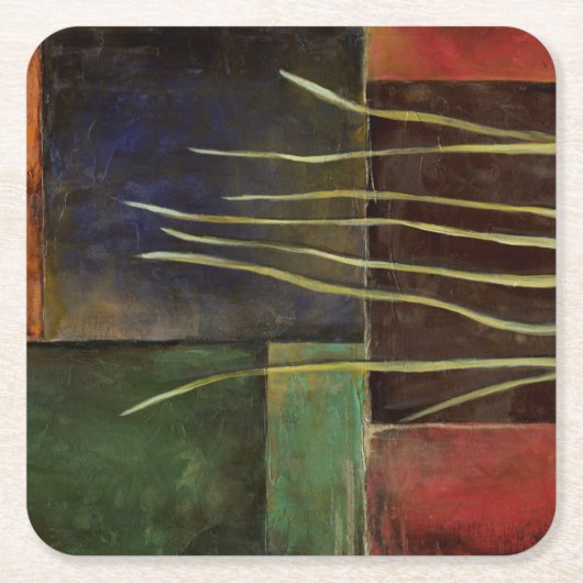 Zen Garden I Rechteckiger Pappuntersetzer (Vorderseite)