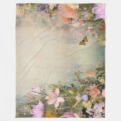 Zen Garden Oasis: Serene Lotus in Wasserfarbe Fleecedecke (Vorderseite)