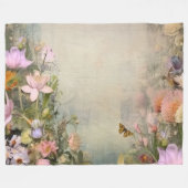 Zen Garden Oasis: Serene Lotus in Wasserfarbe Fleecedecke (Vorderseite (Horizontal))