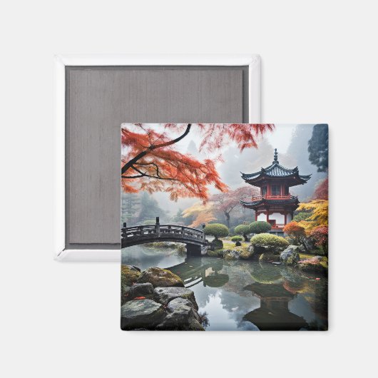 Zen Garden Ruhige Friedliche Natur Magnet (Vorderseite/Rückseite)