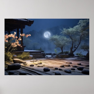 Zen Garden Ruhige Friedliche Natur Poster
