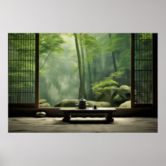 Zen Garden Ruhige Friedliche Natur Poster