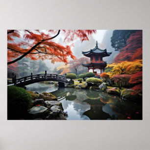 Zen Garden Ruhige Friedliche Natur Poster