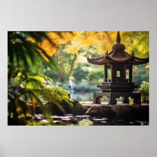 Zen Garden Ruhige Friedliche Natur Poster