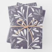 Zen Garden Stems Deep Minimal Botanical Silhouette Geschenkpapier Set (Beispiel)