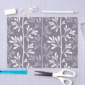 Zen Garden Stems Deep Minimal Botanical Silhouette Seidenpapier (Handwerk)