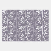 Zen Garden Stems Deep Minimale Botanische Silhouet Geschenkpapier Set (Vorderseite 2)