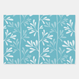 Zen Garden Stems Minimal Botanical Ocean Geschenkpapier Set