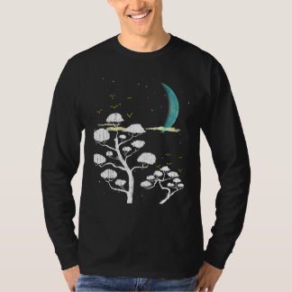 Zen Garening Moon Stars Japanische Kultur Bonsai T T-Shirt