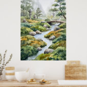 Zen-Garten-Bach-Geist-Landschaftsposter Poster (Küche)