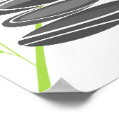 Zen-Garten-Kieselsteine stapeln und Bambusposter Poster (Ecke)