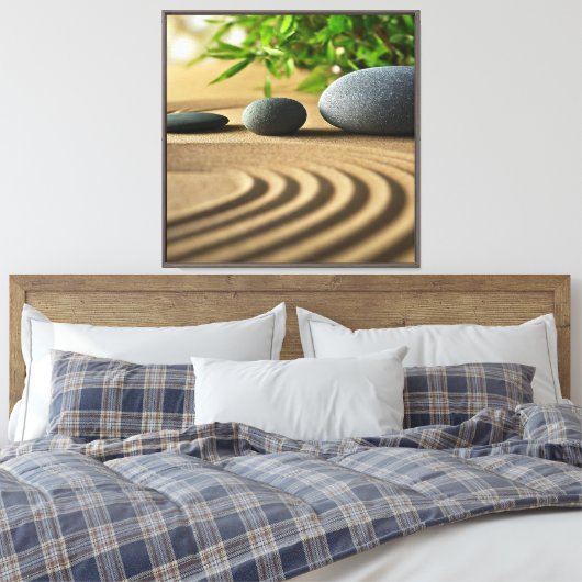 Zen-Garten-Kunst Leinwanddruck (Insitu (Schlafzimmer))