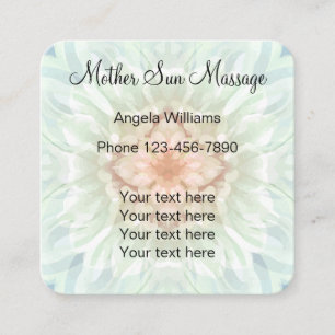 Zen-Garten-Massage-Mandala-Design Quadratische Visitenkarte