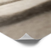 Zen-Garten mit Kieselsteinen auf ragendem Sand Poster (Ecke)