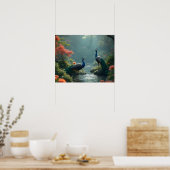 Zen-Garten mit Pfauen Poster (Küche)