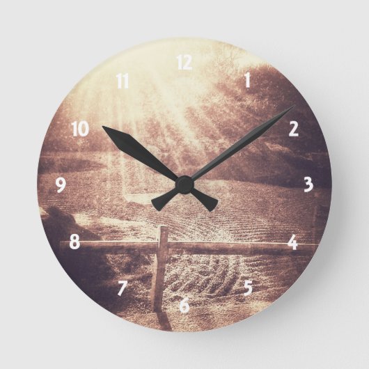 Zen-Garten Runde Wanduhr (Vorderseite)
