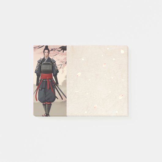 ZEN-Geist Samurai Sakura Post-it Klebezettel (Vorderseite)
