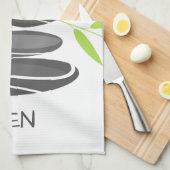 Zen-Geschirrtuch mit den Kieselsteinen, die Kunst Küchentuch (Viertel Falte)