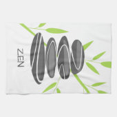 Zen-Geschirrtuch mit den Kieselsteinen, die Kunst Küchentuch (Horizontal)